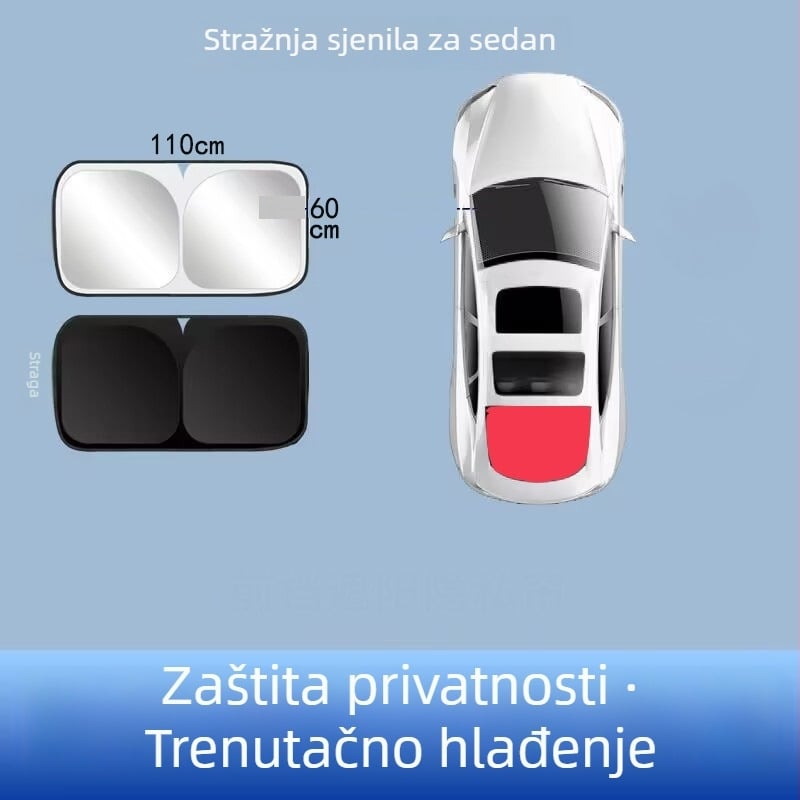 Auto stražnja sjenila za sunce - sklopa, aluminijska folija, ugradnja klikom, Kompatibilnost: univerzalna (Materijal: aluminijska folija; Ugradnja: klikom; Kompatibilnost: univerzalna; Marka: Imperial Court)
