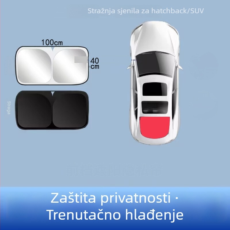 Auto stražnja sjenila za sunce - sklopa, aluminijska folija, ugradnja klikom, Kompatibilnost: univerzalna (Materijal: aluminijska folija; Ugradnja: klikom; Kompatibilnost: univerzalna; Marka: Imperial Court)