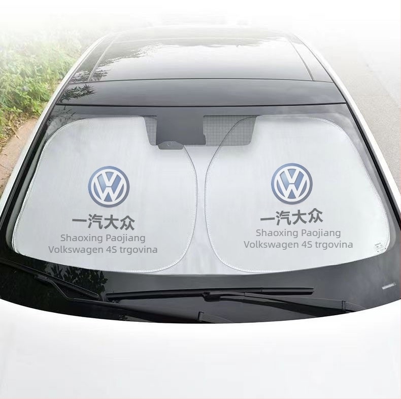 Sklopiva zaštita od sunca za prednje staklo automobila, titan-siva, debela
