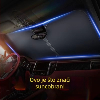 Auto sjenilo za prednje staklo – ljetna zaštita od sunca i toplinska izolacija, unutarnja upotreba