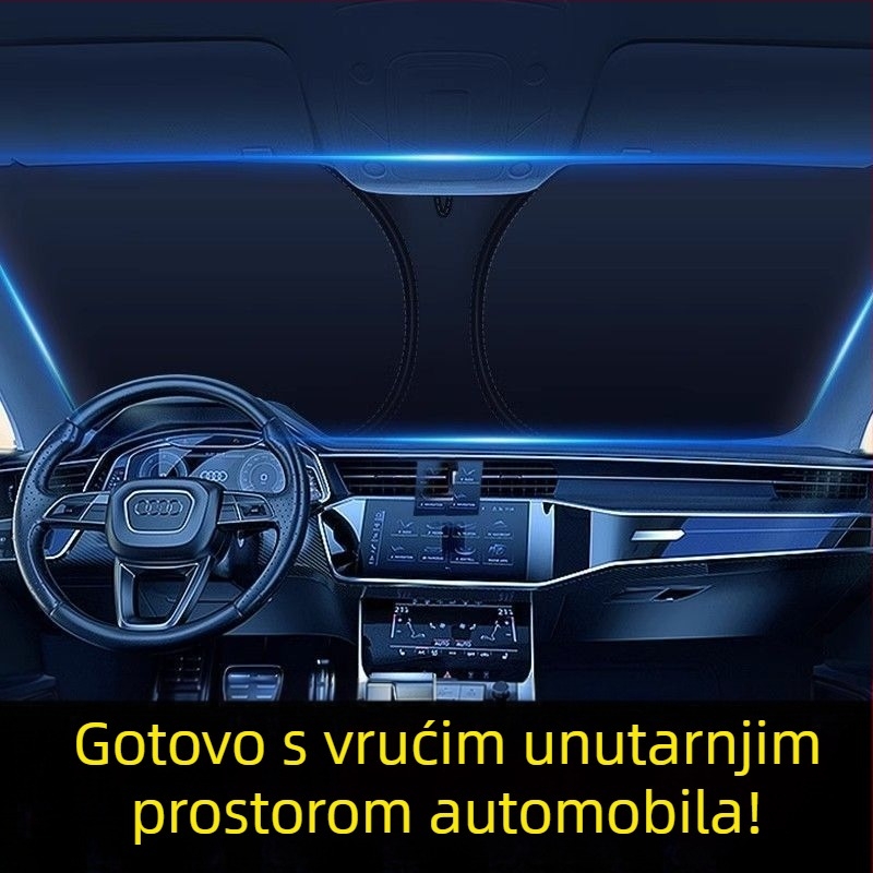 Auto sjenilo za prednje staklo – ljetna zaštita od sunca i toplinska izolacija, unutarnja upotreba