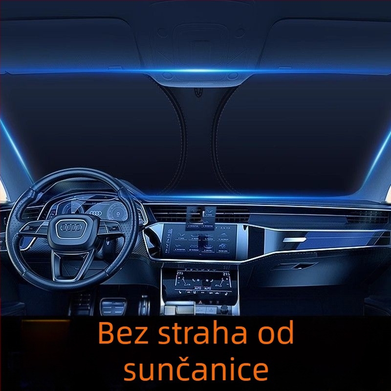 Auto sjenilo za prednje staklo – ljetna zaštita od sunca i toplinska izolacija, unutarnja upotreba