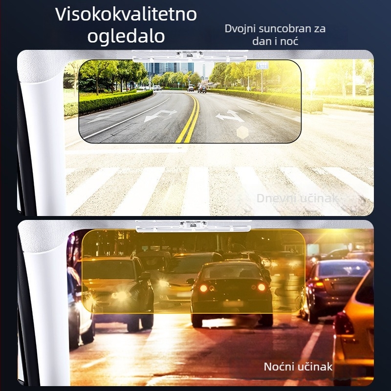 Automobilski vizir protiv odsjaja — ABS, ugrađena instalacija, univerzalna kompatibilnost, mogućnost ispisa logotipa