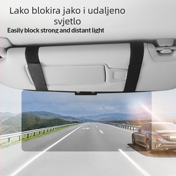 Univerzalni kožni auto vizir za sunce s antirefleksijskom lećom, zaštitom od svjetla i višenamjenskim spremnikom