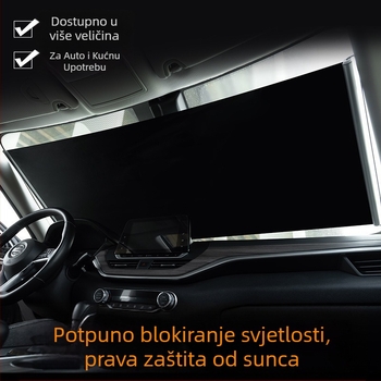 Auto sjenilo za prozore s usisnim čašicama, izvučnica zavjesa, univerzalna kompatibilnost, jednostavan stil