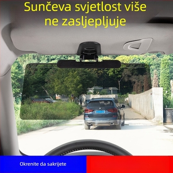 Auto vizir za sunce sa zrcalom protiv odsjaja, klizni vizir za vozača