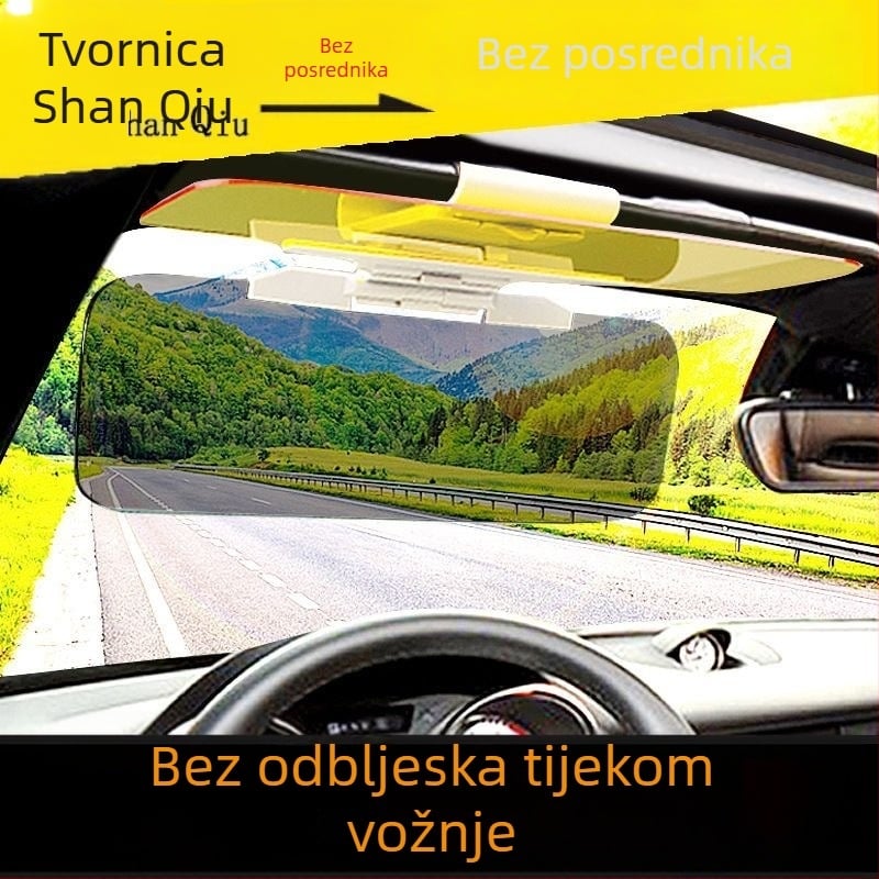 Univerzalni klips za auto vizir, dnevna i noćna upotreba, polarizirana zaštita od odsjaja, klip za ogledalo