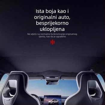 Za Xiaomi SU7 automobil – Panoramska sjenila za krovnu ploču – ledeno kristalna zavjesa, ugradnja klikom, mogućnost ispisa logotipa