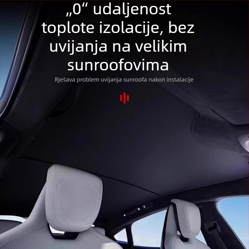Za Xiaomi SU7 automobil – Panoramska sjenila za krovnu ploču – ledeno kristalna zavjesa, ugradnja klikom, mogućnost ispisa logotipa