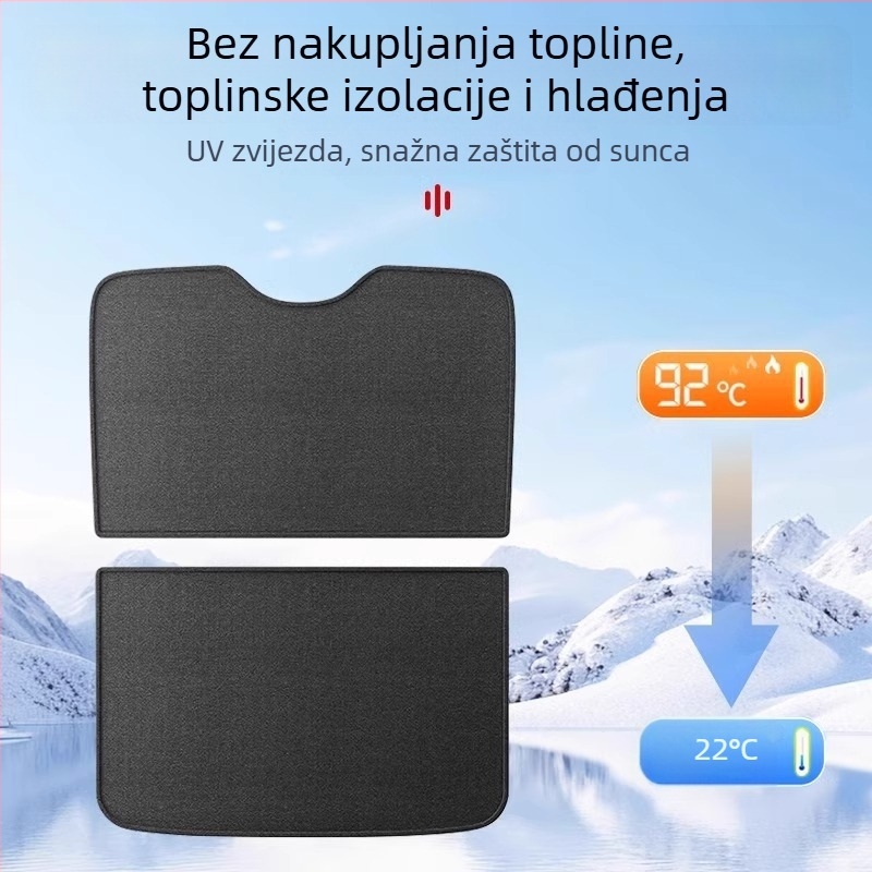 Za Xiaomi SU7 automobil – Panoramska sjenila za krovnu ploču – ledeno kristalna zavjesa, ugradnja klikom, mogućnost ispisa logotipa