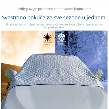 Auto snježna zaštita za prednje staklo – aluminijska folija, ugradnja kopčama, toplinska izolacija, mogućnost tiskanja logotipa