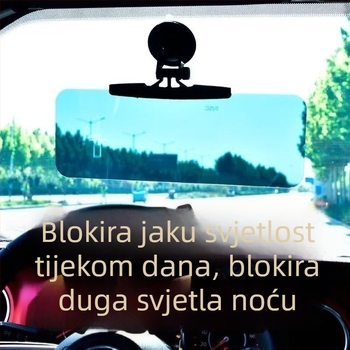 Auto vizir sa usisnom čašicom, gradijentni uzorak, aluminijska folija, snap-in montaža, zaštita očiju