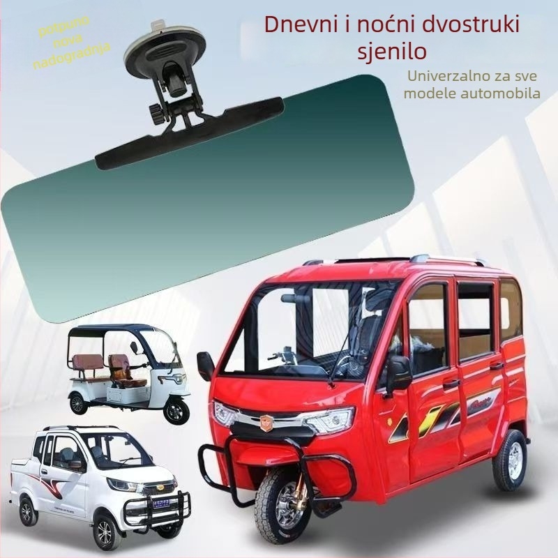 Auto vizir sa usisnom čašicom, gradijentni uzorak, aluminijska folija, snap-in montaža, zaštita očiju