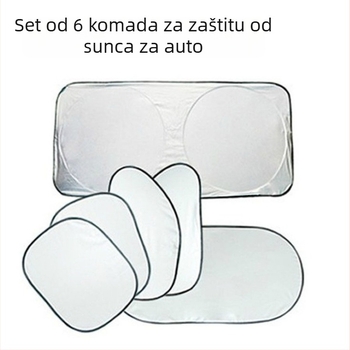 6-dijelni PVC set za sunčevu zaštitu automobila, teleskopska montaža, univerzalni prozori vozila