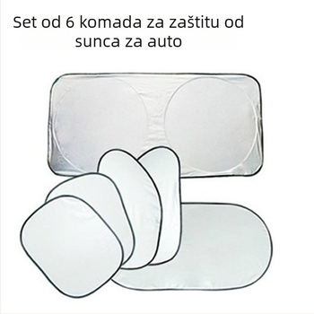 6-dijelni PVC set za sunčevu zaštitu automobila, teleskopska montaža, univerzalni prozori vozila