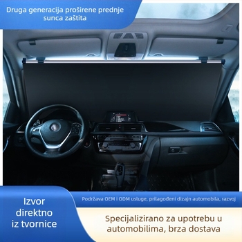 Fondi Tai automatsko izvučeno auto sjenilo za prednje staklo – aluminijski film, ugradnja kartom, kompatibilno sa specijalnim modelima automobila
