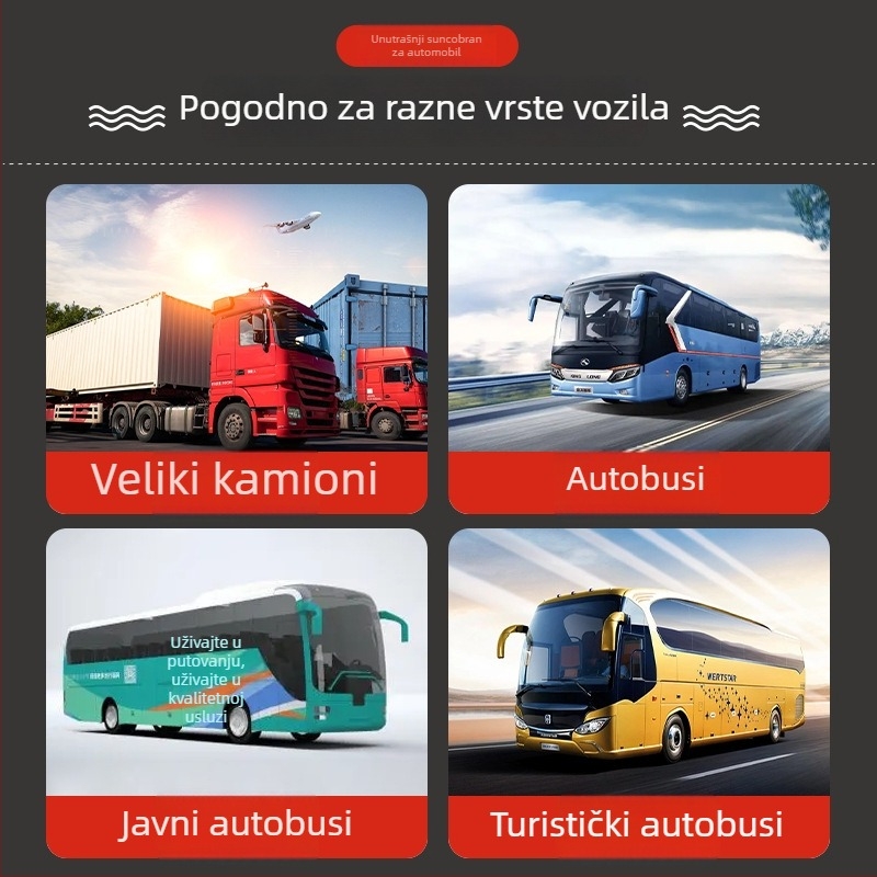 Nova ljetna univerzalna sjenila za kamione, dvostruka upotreba za prednje i stražnje prozore, PVC sunshade film s toplinskom izolacijom