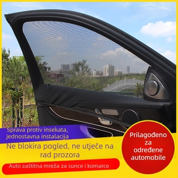 Automobilska zavjesa za sunce za prozor s magnetskim pričvršćivanjem, mrežasti materijal, prozračna, universalna prilagodba, tip vješanja, podrijetlo Zhejiang