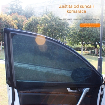 Automobilska zavjesa za sunce za prozor s magnetskim pričvršćivanjem, mrežasti materijal, prozračna, universalna prilagodba, tip vješanja, podrijetlo Zhejiang