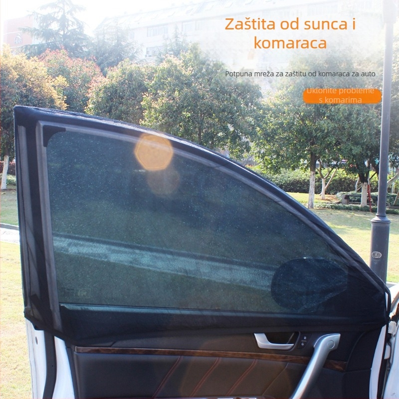 Automobilska zavjesa za sunce za prozor s magnetskim pričvršćivanjem, mrežasti materijal, prozračna, universalna prilagodba, tip vješanja, podrijetlo Zhejiang