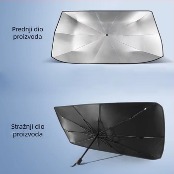 Automobilska sjenila za prednje staklo, teleskopsku univerzalnu ugradnju (materijal: aluminijska folija; ugradnja: teleskop; kompatibilnost: opća; ispis loga: moguć)
