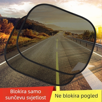 Najlonsko mrežasto auto sjenilo, sklopivo, s pričvršnim držačem za prozor