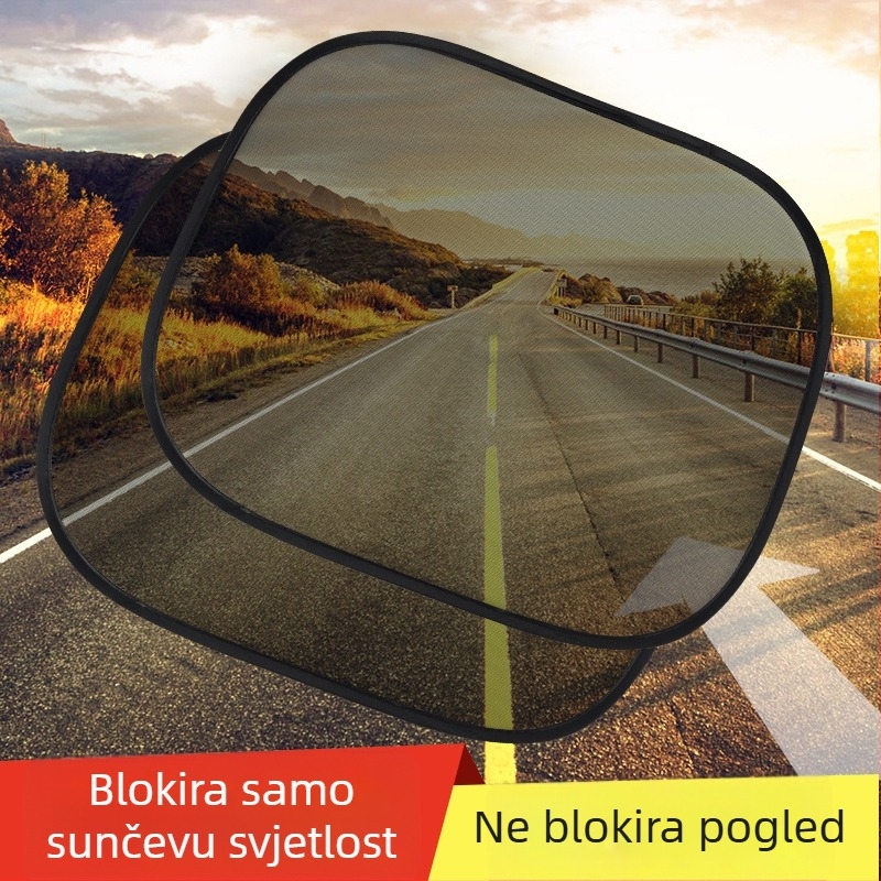 Najlonsko mrežasto auto sjenilo, sklopivo, s pričvršnim držačem za prozor