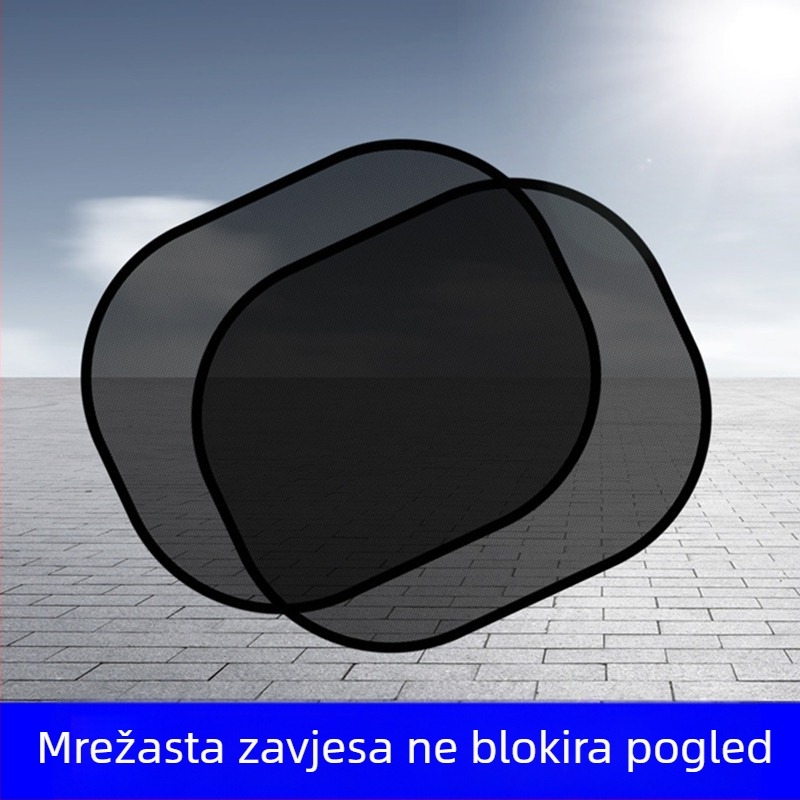Najlonsko mrežasto auto sjenilo, sklopivo, s pričvršnim držačem za prozor