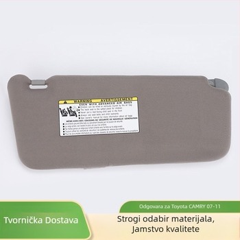 Desni vizir za sunce automobila Toyota Camry 2007-2011, PVC materijal, ugrađena montaža, bez svjetla, dio 74320-06780-B0