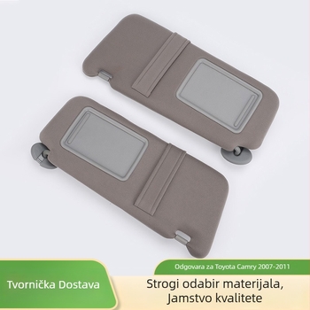 Desni vizir za sunce automobila Toyota Camry 2007-2011, PVC materijal, ugrađena montaža, bez svjetla, dio 74320-06780-B0