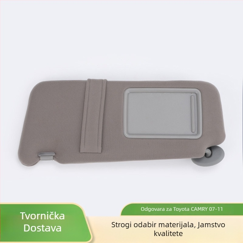 Desni vizir za sunce automobila Toyota Camry 2007-2011, PVC materijal, ugrađena montaža, bez svjetla, dio 74320-06780-B0