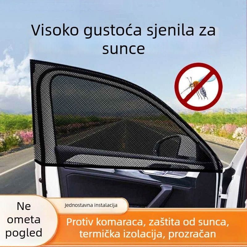 Automobilska mreža protiv komaraca, prozirnog tipa, viseća, materijal aluminij folija