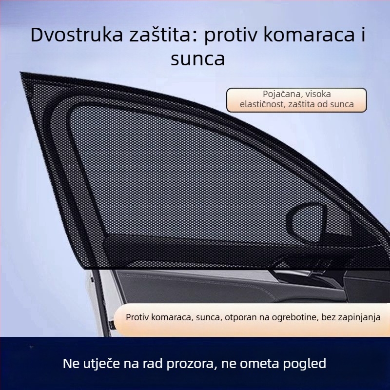 Automobilska mreža protiv komaraca, prozirnog tipa, viseća, materijal aluminij folija