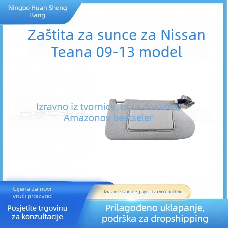 Auto sunčana vizira Nissan Teana 13-18, flanel materijal, ugrađena instalacija, mogućnost tiskanja logotipa