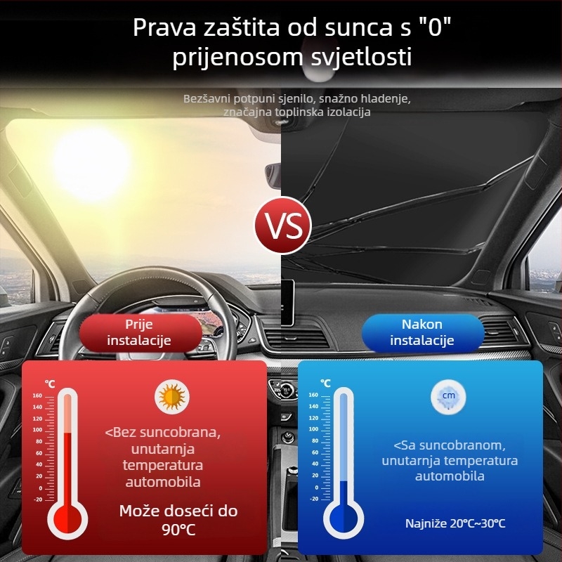 Shadow sjenilo za prednje staklo automobila za posebne modele – poslovni stil