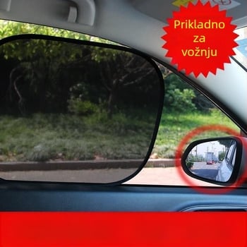 Najlon mrežasta sjenila za bočne prozore automobila s usisnim čašicama, za stražnje prozore, zaštita od sunca i topline