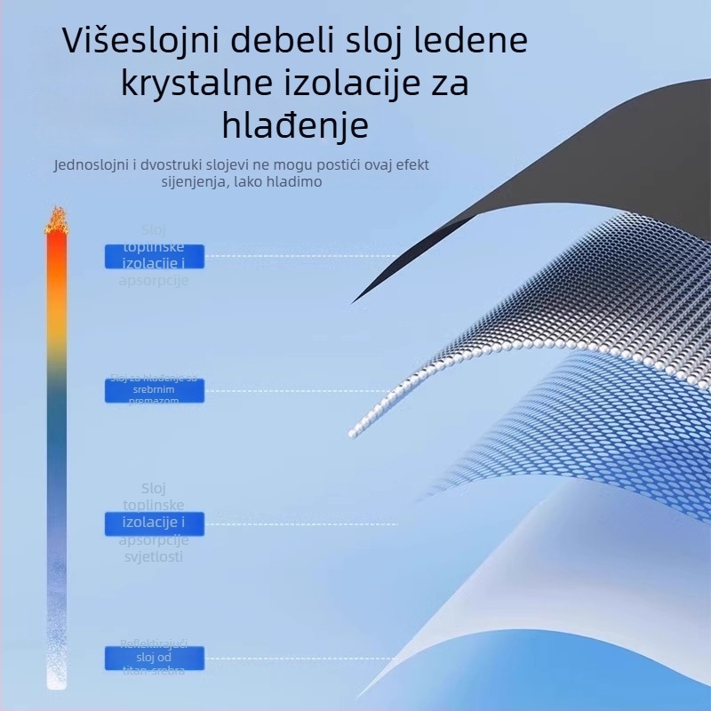 Auto suncobran za prednje staklo – aluminijska folija, ugradbeni sustav, univerzalna kompatibilnost, minimalistički stil, jednobojni uzorak