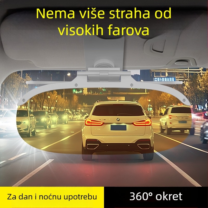 Auto clip-on vizir protiv odsjaja s polariziranim lećama, plastični materijal, gradijentni uzorak