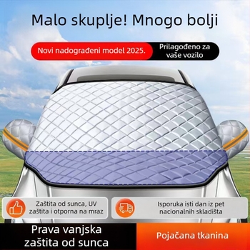 Auto sjenilo za prednje staklo, aluminijska folija, teleskopsku instalaciju, mrežasti uzorak, težina 380