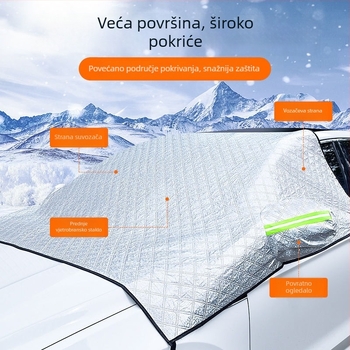 Auto sjenilo za prednje staklo, aluminijska folija, teleskopsku instalaciju, mrežasti uzorak, težina 380