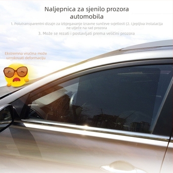 Unutarnja bočna sunčana zaštita za prozor automobila, elektrostatčko prianjanje, paneli za zaštitu od sunca, 2 komada