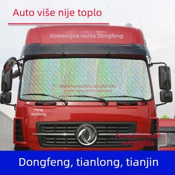 Sjena za kabinu kamiona, izvučna, aluminijska folija, montaža vakuumskim čašicama, za krov