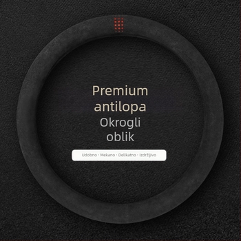 Navlaka za volan automobila, za sva godišnja doba, površina od umjetnog pliša, univerzalna instalacija, univerzalna kompatibilnost sa svim markama automobila