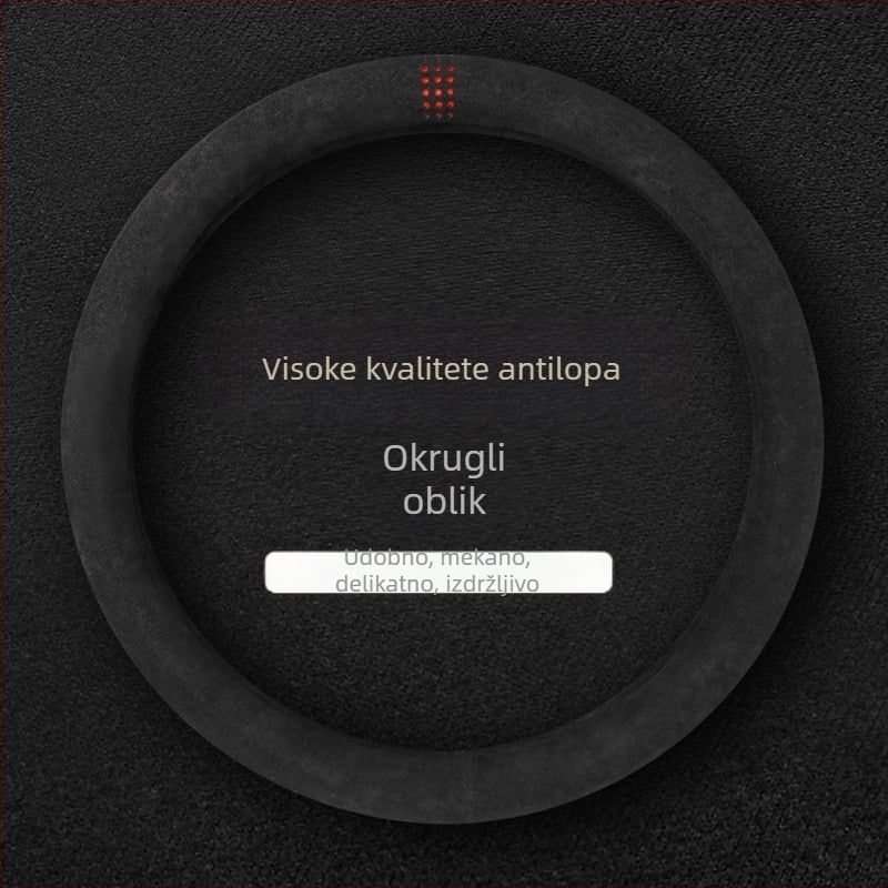 Navlaka za volan automobila, za sva godišnja doba, površina od umjetnog pliša, univerzalna instalacija, univerzalna kompatibilnost sa svim markama automobila