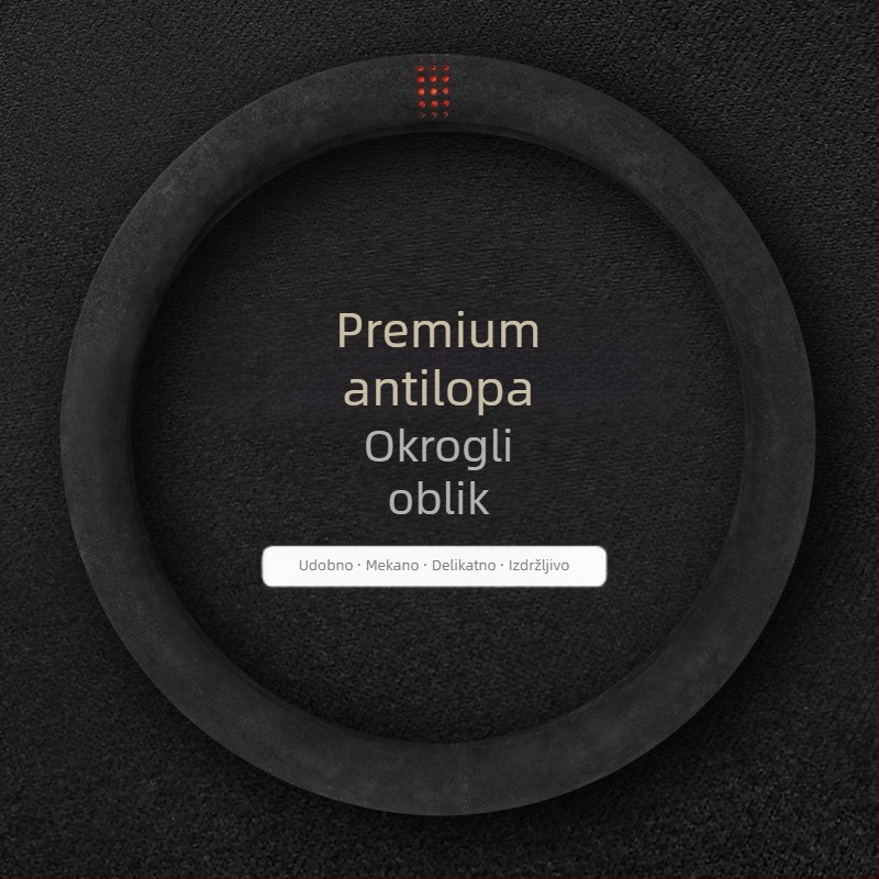 Navlaka za volan automobila, za sva godišnja doba, površina od umjetnog pliša, univerzalna instalacija, univerzalna kompatibilnost sa svim markama automobila