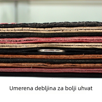 Ručni šivani navlaka za volan vozila, univerzalna prilagodba, promjer 38 cm, sintetička vlakna, sve sezone, prilagodljivo
