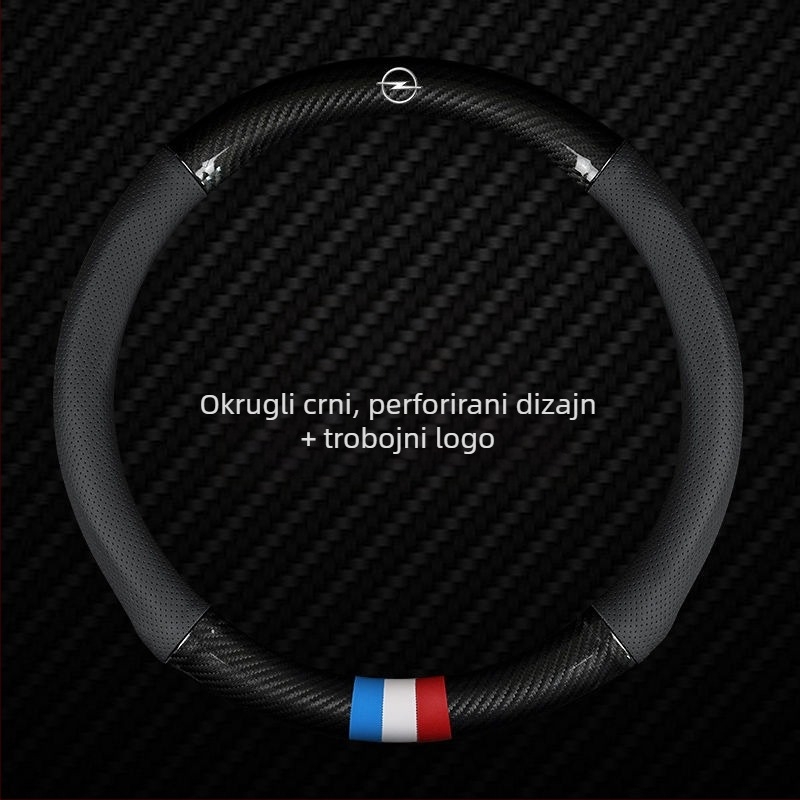 Univerzalni kožni navlaka za volan za Opel, promjer 40 cm, četiri sezone, sportski stil
