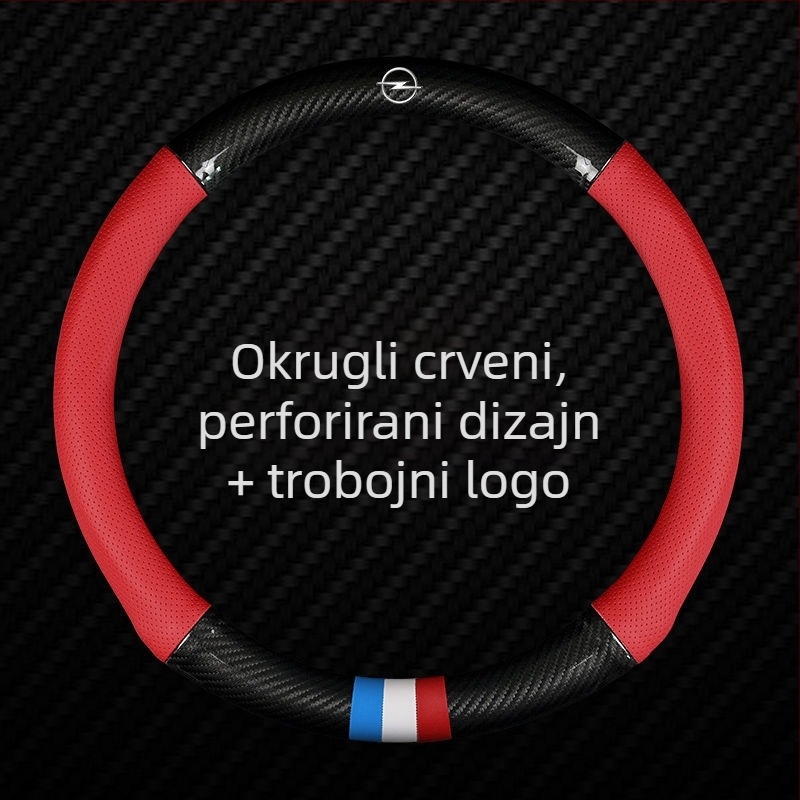 Univerzalni kožni navlaka za volan za Opel, promjer 40 cm, četiri sezone, sportski stil