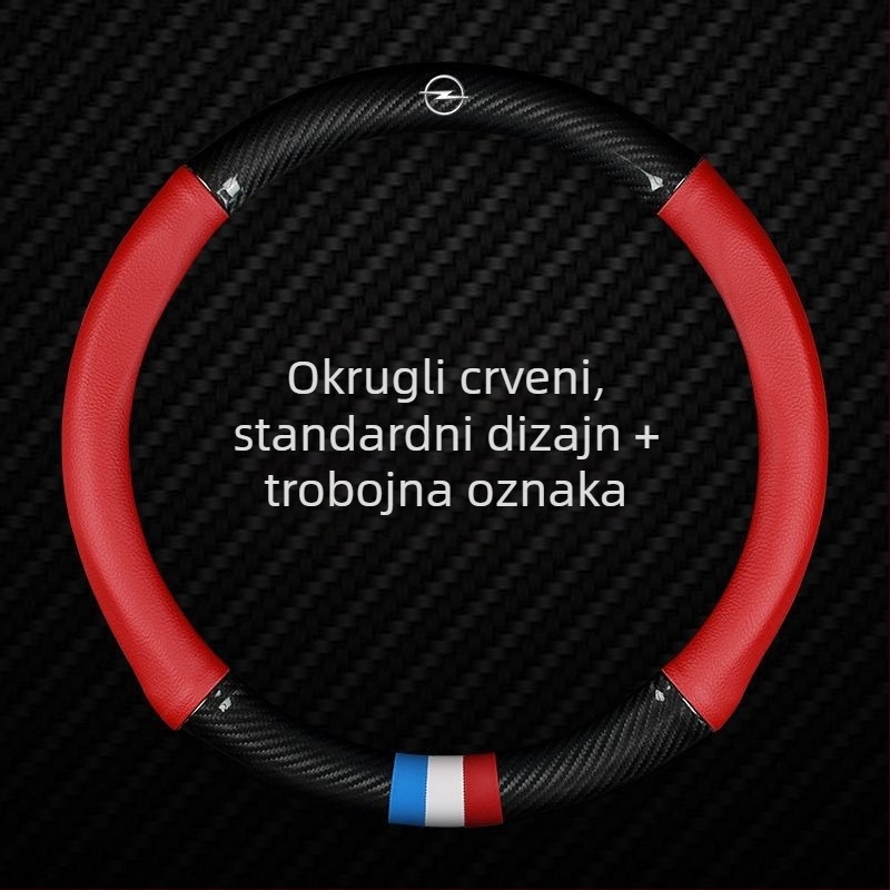 Univerzalni kožni navlaka za volan za Opel, promjer 40 cm, četiri sezone, sportski stil