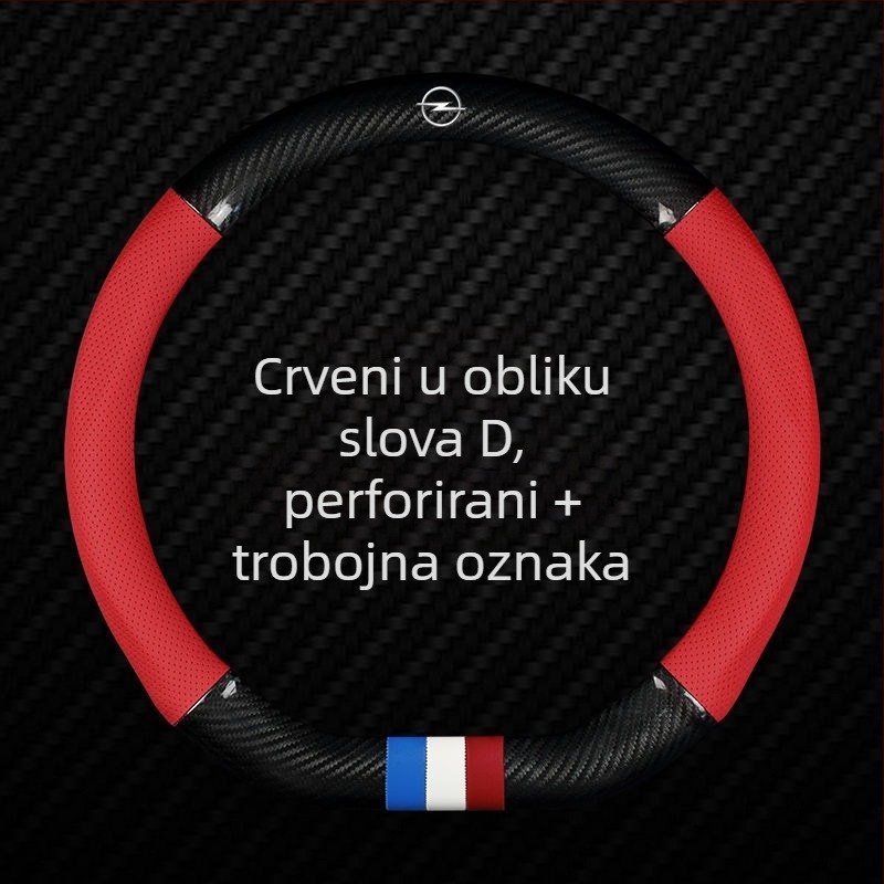 Univerzalni kožni navlaka za volan za Opel, promjer 40 cm, četiri sezone, sportski stil